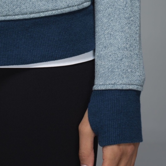 Lululemon On The Daily Hoodie Heathered Poseidon / Heathered Denim Poseidon - 2 - Picture 6 of 16